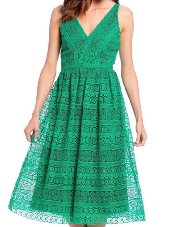 ANTONIO MELANI Dresses & Skirts - Antonio Melani Kelly Green Eyelet Ruth Lace Dress